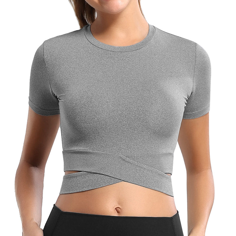 Sports fitness cropped yoga clothes T-shirt