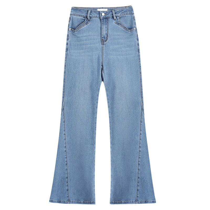 Women's High Waist Artistic American Slightly Flared Jeans