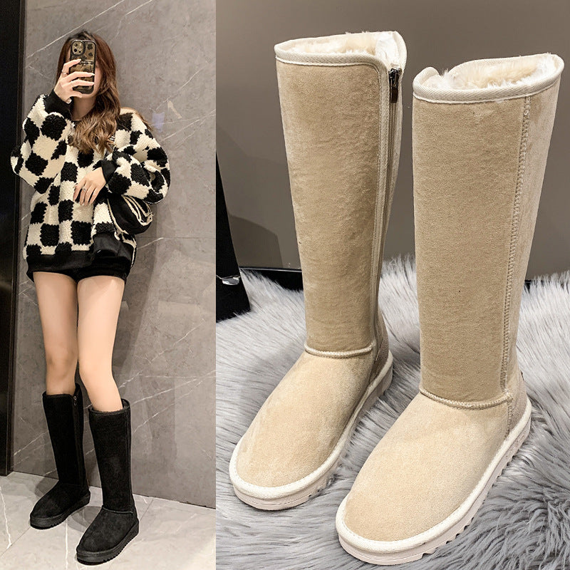 Women's Fashion Simple Thickened Snow Cotton Thigh-high Boots