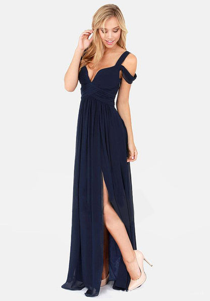 Long Floor Length Elegant Greek Style Pleated Dress