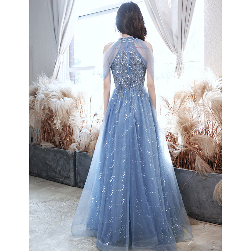 Host French Banquet Blue Long Dress