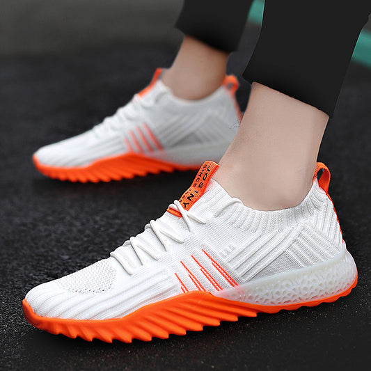 Fly woven breathable sports running shoes