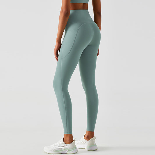 High Waisted Yoga Pants For Women With Naked Butt Lift Peach Running Tight Exercise
