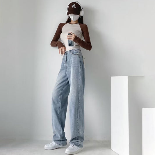 Women's High-waisted Straight Jeans