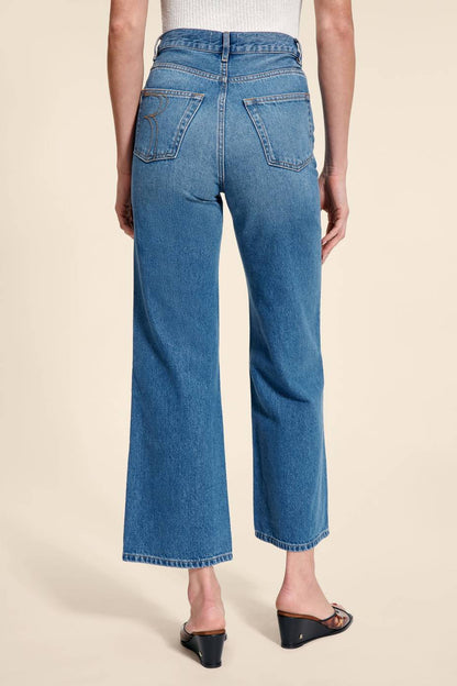 Spring New Versatile Loose High Waist Straight Retro Women's Jeans