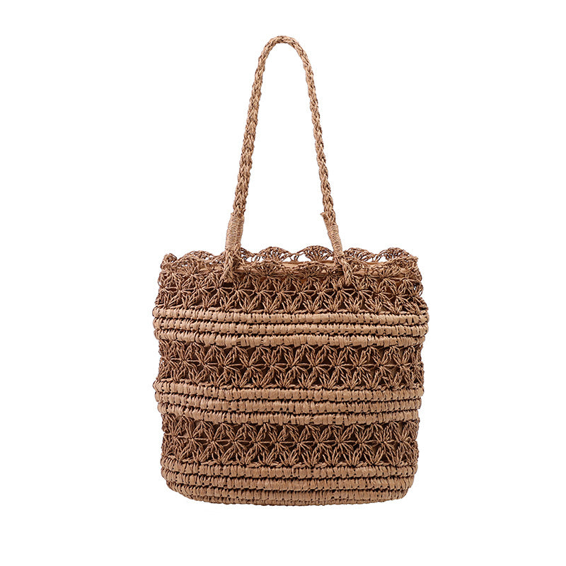 French Vintage Weave Hollow Shoulder Bag