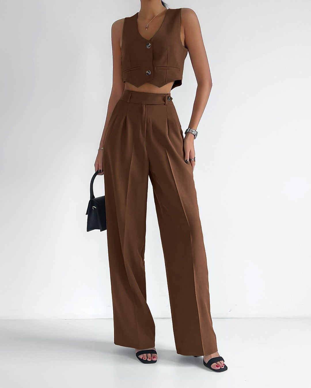 Women's Fashion Casual Temperament Pure Color Slim Fit Suit