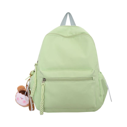 Women's Japanese Style Solid Color Raw Backpack Cute And Lightweight Travel