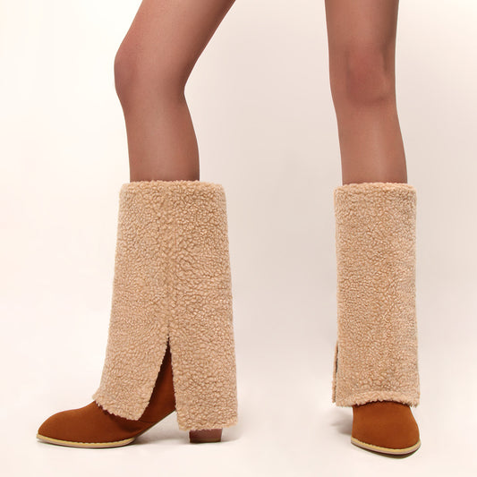 Autumn And Winter New Fashion Plush Trouser Leg Boots Ladies Fashion Boots