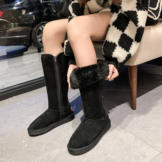 Women's Fashion Simple Thickened Snow Cotton Thigh-high Boots