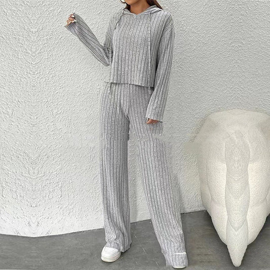 European And American Leisure Knitted Long-sleeve Suit
