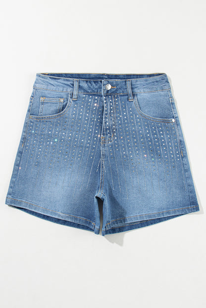 Ashleigh Blue Rhinestone Embellished Denim Shorts