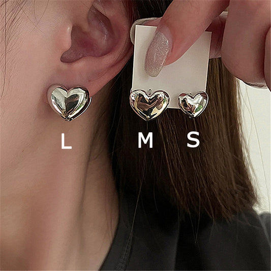 Three-dimensional Love Ear Clip Female Fashion Sweet Personalized Earrings
