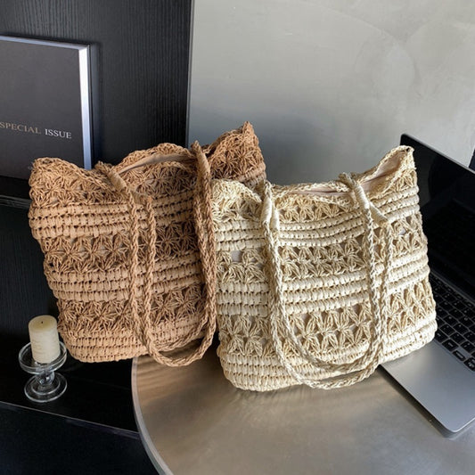 French Vintage Weave Hollow Shoulder Bag