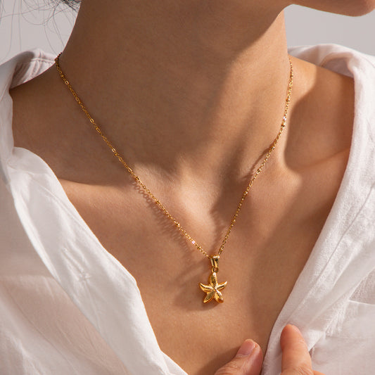 Women's Starfish Pendant Necklace All-matching